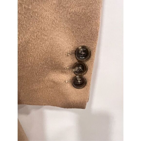 BOSS Women’s Camel Brown Virgin Wool-Cashmere Blend Catara Coat Size 42R - Picture 6 of 13